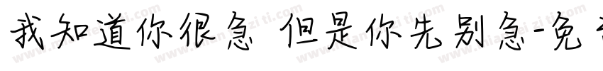 我知道你很急 但是你先别急字体转换